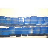 6.5 mm Blue Chalcedony Box, Blue Chalcedony Plain Cubes, Chalcedony Stone