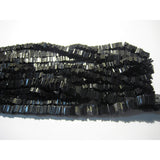 4-5 mm Black Spinel Square Heishi Cut Beads, Black Spinel Spacer Heishi Beads