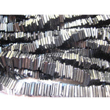 4-5 mm Black Spinel Square Heishi Cut Beads, Black Spinel Spacer Heishi Beads