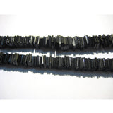 4-5 mm Black Spinel Square Heishi Cut Beads, Black Spinel Spacer Heishi Beads