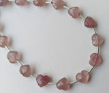 8 mm Strawberry Quartz Heart Beads, 7 Inch, 15 Pcs Strawberry Quartz Faceted