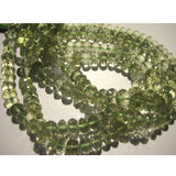 8mm Green Amethyst Micro Faceted Rondelles, Green Amethyst Faceted Beads, Green