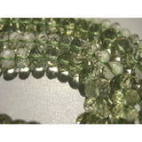 6mm Green Amethyst Micro Faceted Rondelles, Green Amethyst Faceted Beads, Green