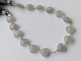 8mm Gray Moonstone Heart Beads, 7 Inch, 15 Pcs Gray Moonstone Faceted Heart