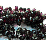 6x9 mm Garnet Micro Faceted Tear Drop Beads, Garnet Briolette Beads Drop Beads
