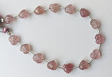 8 mm Strawberry Quartz Heart Beads, 7 Inch, 15 Pcs Strawberry Quartz Faceted