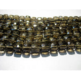 6 mm Smoky Quartz Faceted Box Beads, Smoky Quartz Faceted Cube Gemstones, Brown