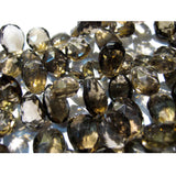 10x15mm-9x12mm Smoky Quartz Faceted Pear Briolette, Smoky Quartz Briolette Bead