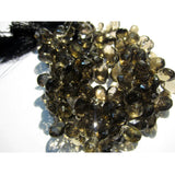 10x15mm-9x12mm Smoky Quartz Faceted Pear Briolette, Smoky Quartz Briolette Bead