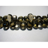 10x15mm-9x12mm Smoky Quartz Faceted Pear Briolette, Smoky Quartz Briolette Bead