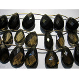 22x15 mm-13x10 mm Smoky Quartz Faceted Pear Briolette, Smoky Quartz Briolette