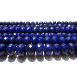 9mm Lapis Lazuli Faceted Rondelles, Blue Lapis Lazuli Bead, Lapis Lazuli Faceted