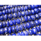 5.5mm Lapis Lazuli Faceted Rondelles Blue Lapis Lazuli Bead Lapis Lazuli Faceted