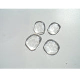 13 to 18mm Each Quartz Crystal Rose Cut Flat Cabochons, Faceted Crystal Quartz For Jewelry, Clear Crystal Quartz (5Pcs To 10Pcs Options)