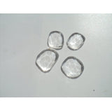 13 to 18mm Each Quartz Crystal Rose Cut Flat Cabochons, Faceted Crystal Quartz For Jewelry, Clear Crystal Quartz (5Pcs To 10Pcs Options)