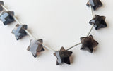 10 mm Smoky Quartz Star Beads, 7 Inch, 15 Pcs Smoky Quartz Faceted Star Side