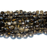 8 mm Smoky Quartz Faceted Onion Briolette, Smoky Quartz Briolette Beads, Faceted