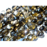 8 mm Smoky Quartz Faceted Onion Briolette, Smoky Quartz Briolette Beads, Faceted