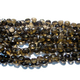 8 mm Smoky Quartz Faceted Onion Briolette, Smoky Quartz Briolette Beads, Faceted