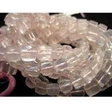 7 mm Rose Quartz Faceted Cubes, Rose Quartz Faceted Box Beads, Rose Quartz