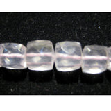 7 mm Rose Quartz Faceted Cubes, Rose Quartz Faceted Box Beads, Rose Quartz