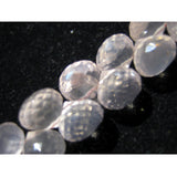 8 mm Rose Quartz Faceted Onion Bead, Rose Quartz Micro Faceted Briolette