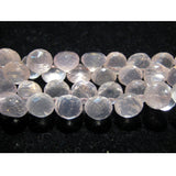 8 mm Rose Quartz Faceted Onion Bead, Rose Quartz Micro Faceted Briolette