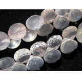 8 mm Rose Quartz Faceted Onion Bead, Rose Quartz Micro Faceted Briolette