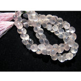 8 mm Rose Quartz Faceted Onion Bead, Rose Quartz Micro Faceted Briolette