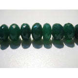 8mm Green Onyx Faceted Rondelle Beads, Natural Green Onyx Faceted Beads, Green