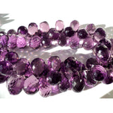 5x7 mm-7x10 mm Amethyst Colored Micro Faceted Tear Drop, Purple Grape Crystal