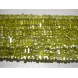 5 mm Lemon Quartz Heishi beads, Lemon Quartz Flat Square Beads, Lemon Quartz