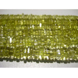 6 mm Lemon Quartz Heishi beads, Lemon Quartz Flat Square Beads, Lemon Quartz