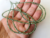 2-2.5mm Green Raw Rough Uncut Diamond Rondelle Beads, Green Rough Diamond Bead