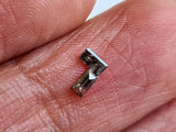Salt And Pepper Diamond, CONFLICT FREE 3.5x2 mm, 0.2 Cts Rectangle Shaped