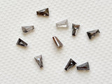 3x2mm Salt And Pepper Faceted Tapered Baguette Diamond For Jewelry (2Pc To 4Pc)