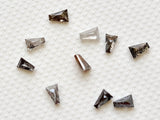 Salt And Pepper Diamond CONFLICT FREE 2x1mm, Fancy Shaped Tapered Baguette