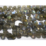 8 mm Labradorite Plain Heart Bead, Labradorite Fire Gem Stone, Labradorite Plain