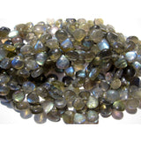 8 mm Labradorite Plain Heart Bead, Labradorite Fire Gem Stone, Labradorite Plain