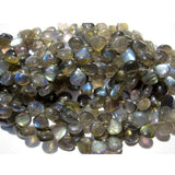 7 mm Labradorite Plain Heart Bead, Labradorite Fire Gem Stone, Labradorite Plain