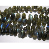 7x12 mm Labradorite Plain Drop Beads, Blue Fire Gem Stone Beads, labradorite