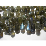 7x12 mm Labradorite Plain Drop Beads, Blue Fire Gem Stone Beads, labradorite