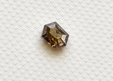 Brown Hexagon Shaped Diamond, 0.47 Ct 5x3.7mm Rose Cut Diamond for Ring-PDD278