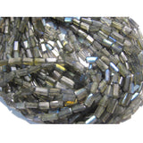 4-6 mm Labradorite Smooth Long Box Beads Flashy Blue Gem Stones, 13 In