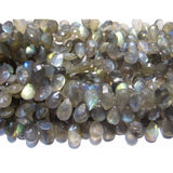 7x12 mm Labradorite Faceted Pear Beads, Blue Fire Gem Stone Beads, labradorite