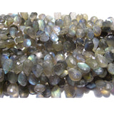 7x12 mm Labradorite Faceted Pear Beads, Blue Fire Gem Stone Beads, labradorite