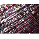 4 mm Garnet Spinel Square Heishi Cut Beads, Garnet Spinel Spacer Heishi Beads