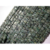 5mm Emerald Heishi Beads, Original Emerald Flat Square Heishi Beads, Emerald