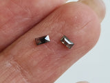 1.6x3.2mm Clear Black Salt And Pepper Pair Baguette 0.22 Cts Diamond For Jewelry