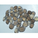 14-20mm Gray Chalcedony Rose Cut Cabochons, Rose Cut Flat Cabochons For Jewelry